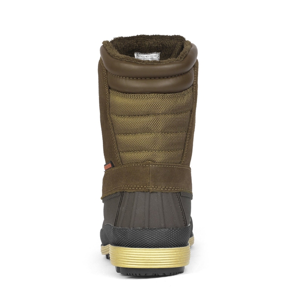 Men's Waterproof Suede Insulated Snow Boots - KHAKI BROWN - 5